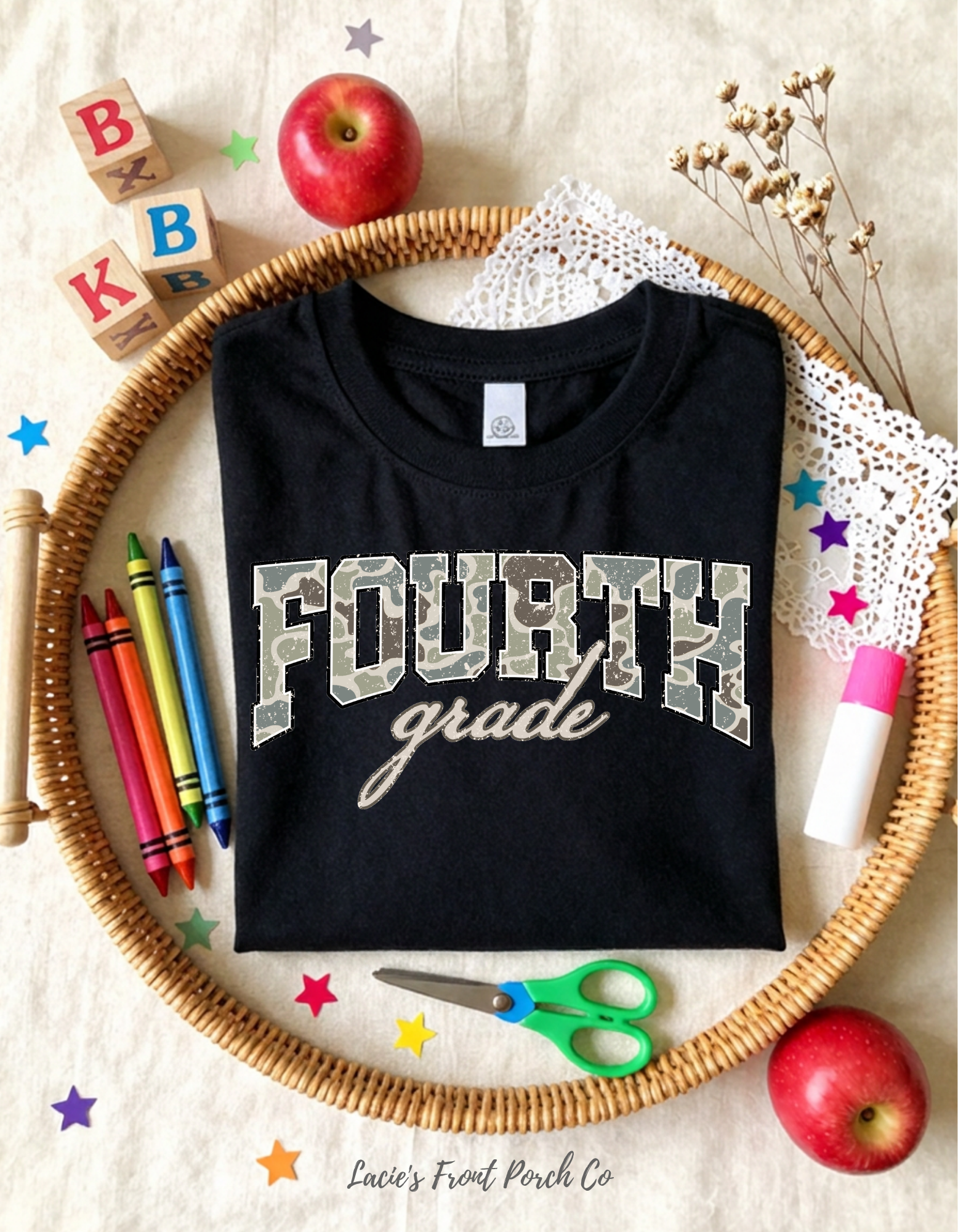 Back to School Grade Level Camo Shirts