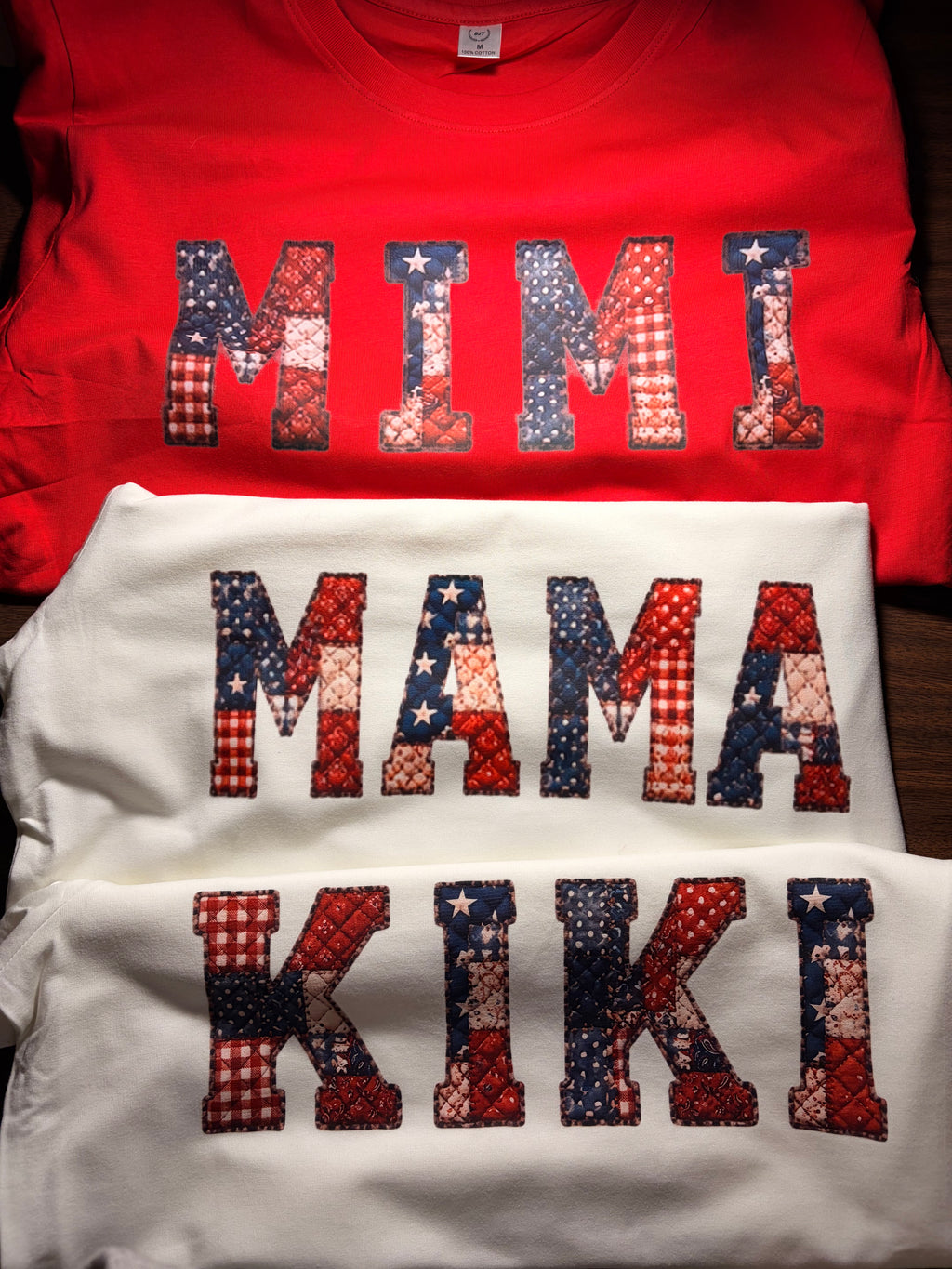 Personalized Patriotic Patchwork Name Shirt | Custom Fourth of July Tee | USA Name Shirt