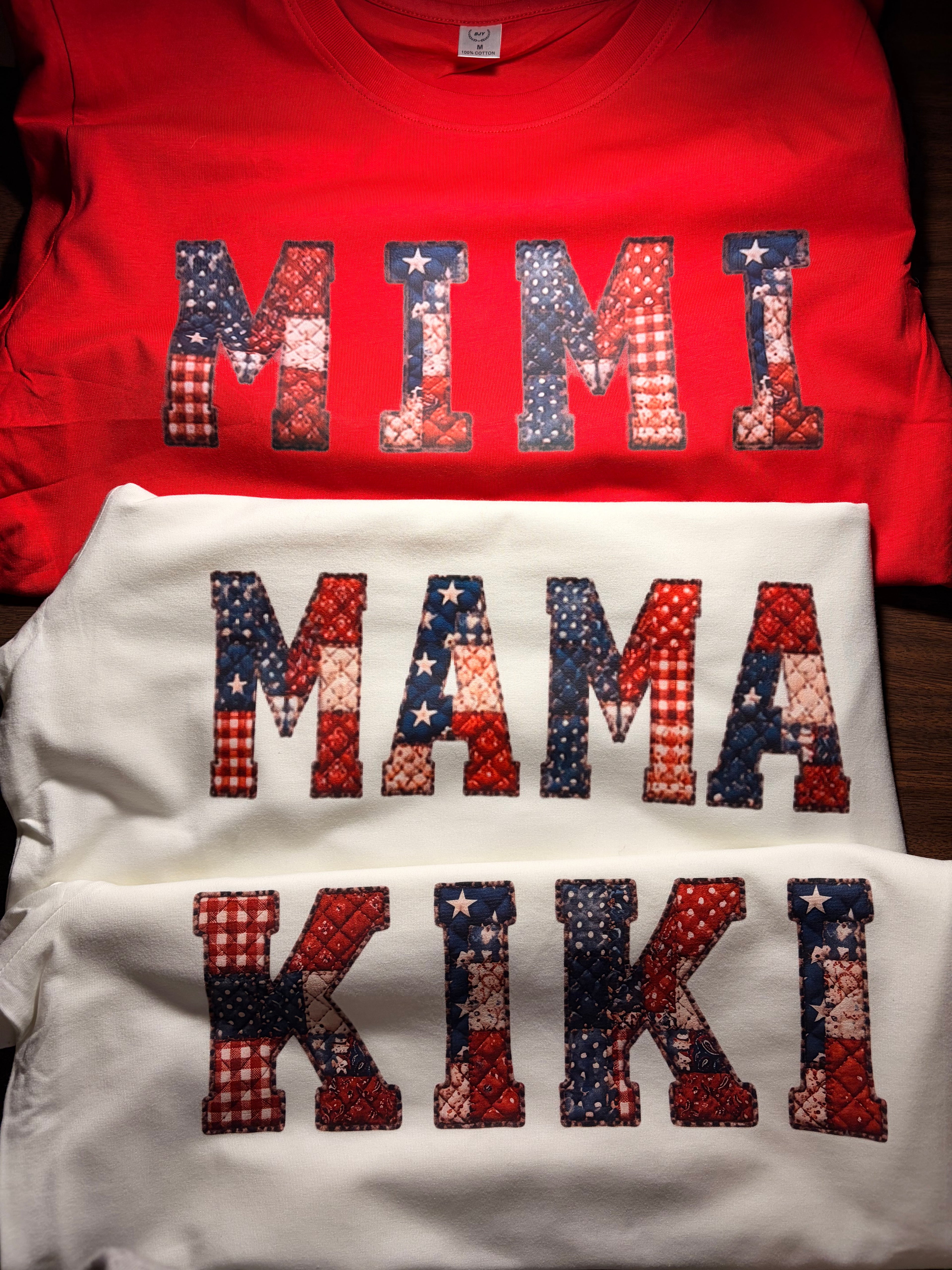 Personalized Patriotic Patchwork Name Shirt | Custom Fourth of July Tee | USA Name Shirt